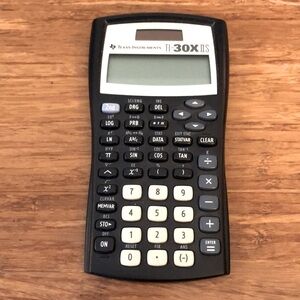 Texas Instruments TI-30XIIS black solar calculator